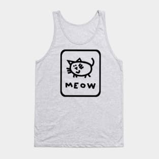 Self Portrait Cat Outline Tank Top